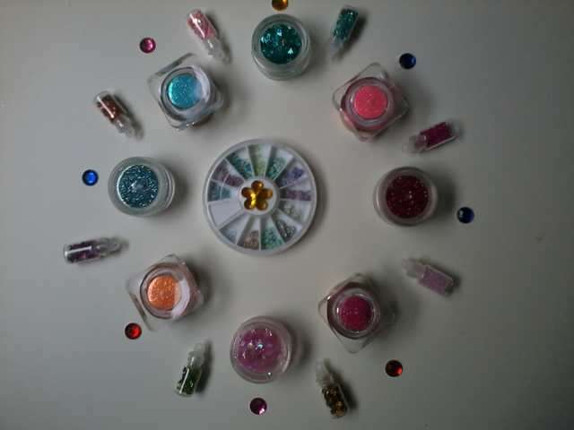 17-Teiliges Nageldesign Glitzerpacket.neu.